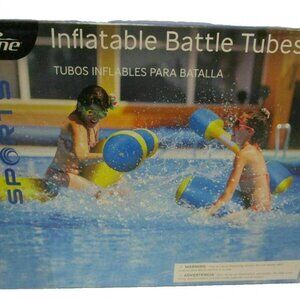 Crane Sports Inflatable Battle Tubes Set - Includes 2 Rider Tubes & 2 Boppers